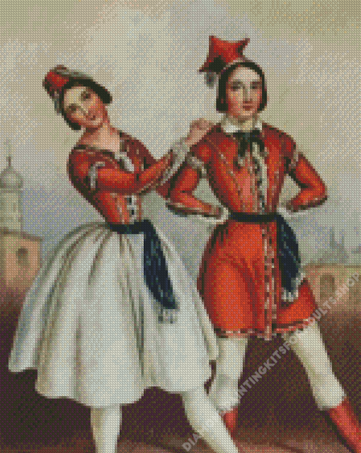 Polka Dancers Art Diamond Painting