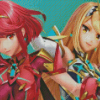 Pyra And Mythra Super Smash Bros Diamond Painting