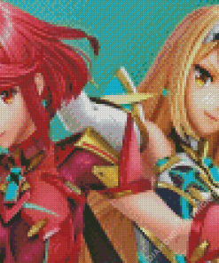 Pyra And Mythra Super Smash Bros Diamond Painting