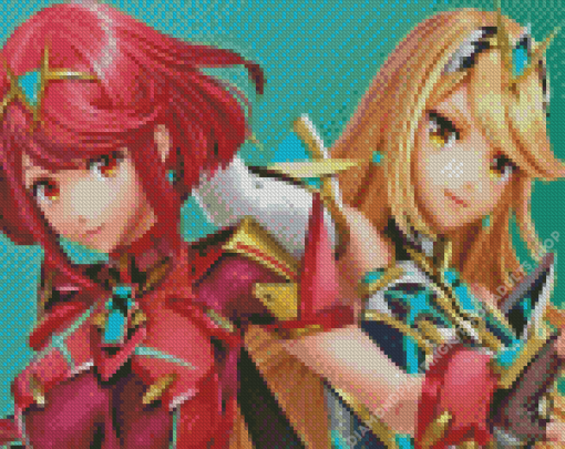 Pyra And Mythra Super Smash Bros Diamond Painting