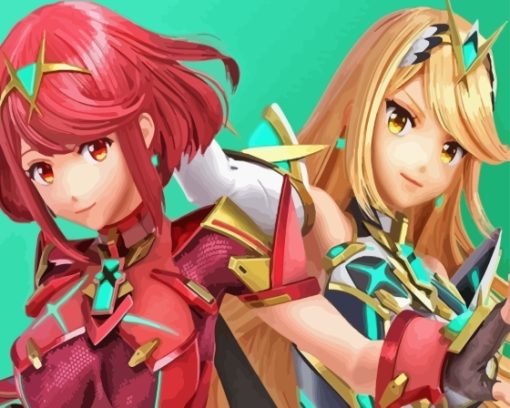 Pyra And Mythra Super Smash Bros Diamond Painting