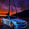 R34 Skyline GTR Car Diamond Painting