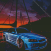 R34 Skyline GTR Car Diamond Painting