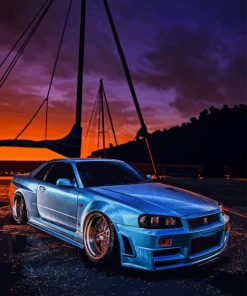 R34 Skyline GTR Car Diamond Painting