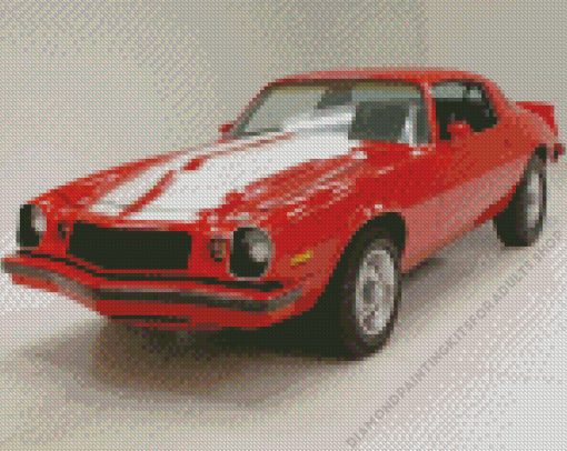 Red Camaro 1977 Diamond Painting