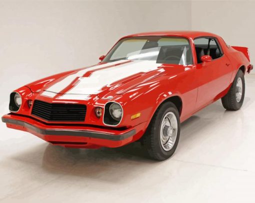 Red Camaro 1977 Diamond Painting