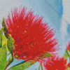 Red Pohutukawa Flower Diamond Painting