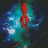 Red Sea Squid Diamond Painting