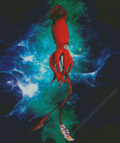 Red Sea Squid Diamond Painting