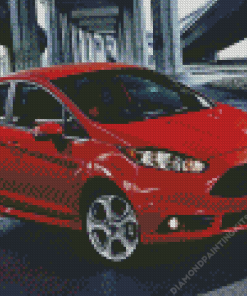 Red Ford Fiesta Diamond Painting