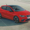 Red Ibiza Car Diamond Painting