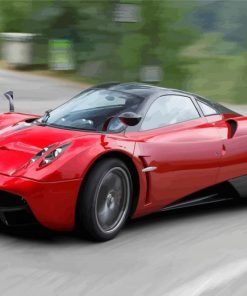 Red Pagani Huayra Car Diamond Painting