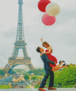 Romantic Couple In Paris Diamond Painting