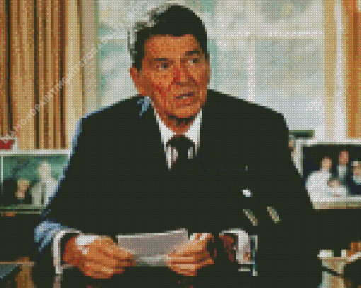 Ronald Wilson Reagan Diamond Painting