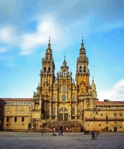 Santiago De Compostela Cathedral Plaza Diamond Painting