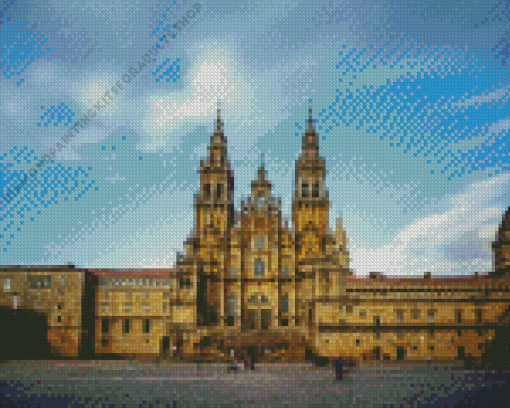 Santiago De Compostela Cathedral Plaza Diamond Painting