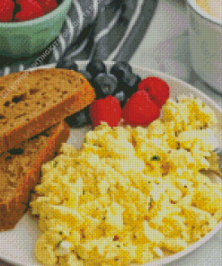 Scrambled Eggs With Fruits Diamond Painting