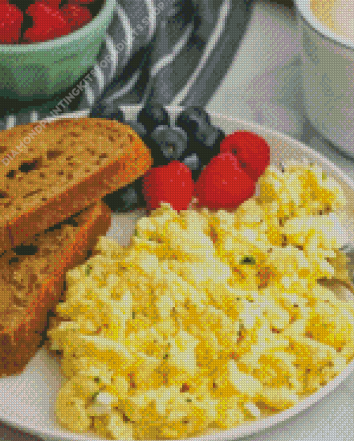 Scrambled Eggs With Fruits Diamond Painting