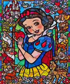 Snow White Disney Stained Glass Diamond Painting