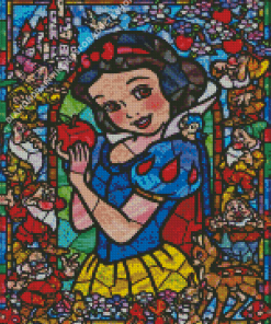 Snow White Disney Stained Glass Diamond Painting