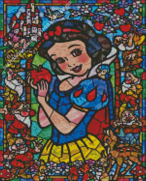 Snow White Disney Stained Glass Diamond Painting