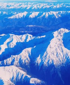 Snowy Mountains Of South Island Diamond Painting