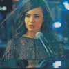 Sofia Carson In Purple Hearts Diamond Painting