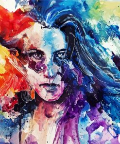 Splatter Lady Diamond Painting