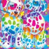 Splatter Rainbow Dog Art Diamond Painting