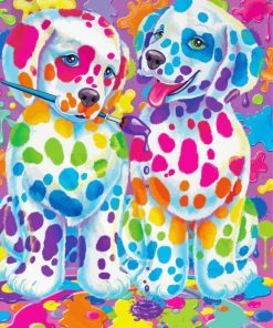 Splatter Rainbow Dog Art Diamond Painting