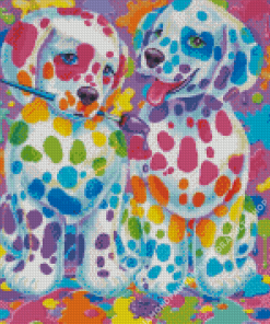 Splatter Rainbow Dog Art Diamond Painting