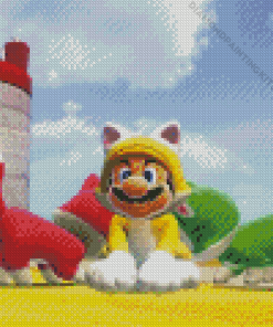 Syobon Action Cat Mario Game Diamond Painting