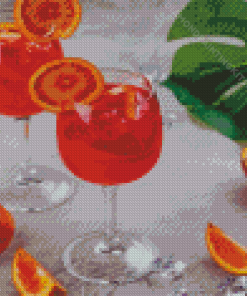 Tropical Aperol Spritz Diamond Painting