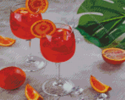 Tropical Aperol Spritz Diamond Painting