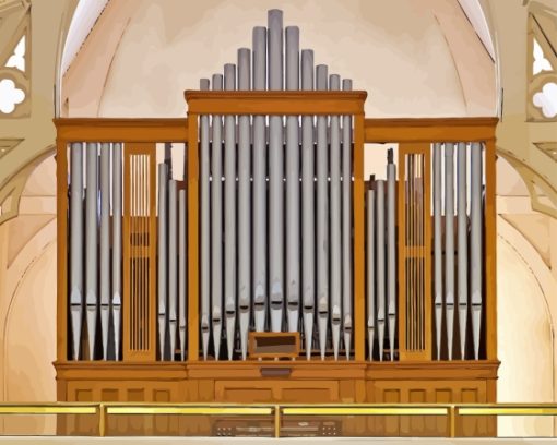 Vintage Pipe Organ Diamond Painting