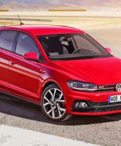 VW Polo GTI Red Car Diamond Painting