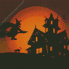 Witch Haunted House Diamond Painting