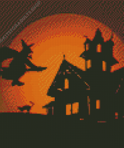 Witch Haunted House Diamond Painting