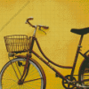 Yellow Building With Bike Diamond Painting