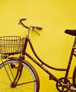 Yellow Building With Bike Diamond Painting