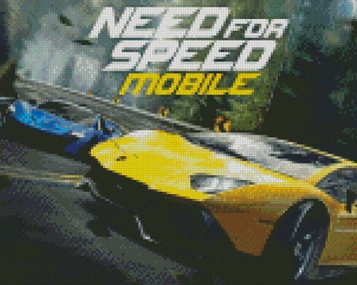 Yellow Car Need For Speed Diamond Painting