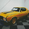 Yellow Oldsmobile Cutlass Classic Car Diamond Painting