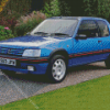 205 GTI Peugeot Blue Car Diamond Painting