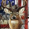 American Whitetail Flag Diamond Painting