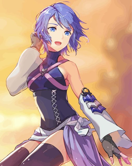 Aqua Kingdom Hearts Character Diamond Painting