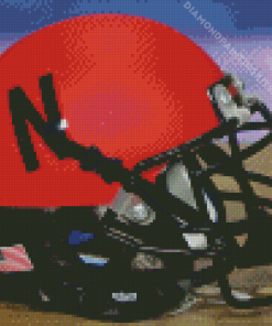 Black Red Nebraska Huskers Helmet Diamond Painting