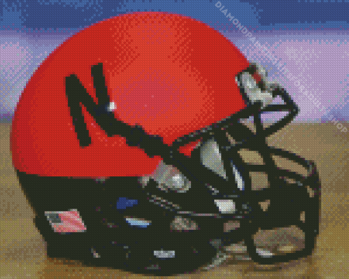 Black Red Nebraska Huskers Helmet Diamond Painting