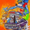 Blue Rat Fink Diamond Painting