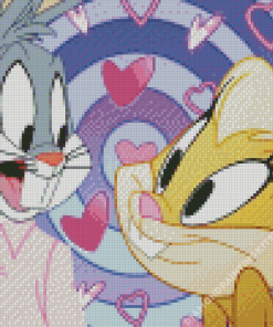 Bugs Bunny And Lola Cartoon Diamond Painting