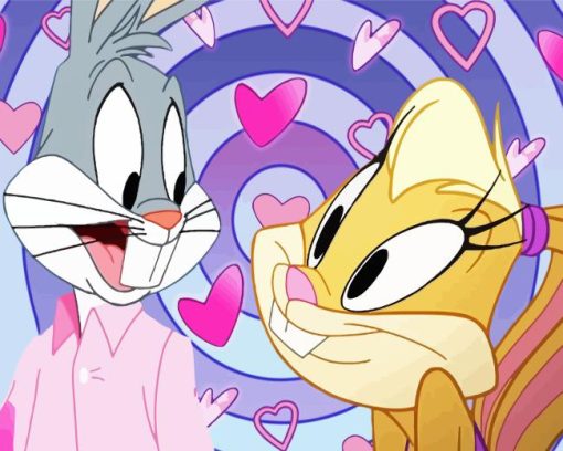 Bugs Bunny And Lola Cartoon Diamond Painting